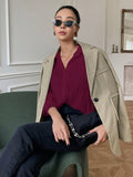  | SHEIN DAZY Solid Drop Shoulder Button Front Shirt | Blouse | Shein | OneHub