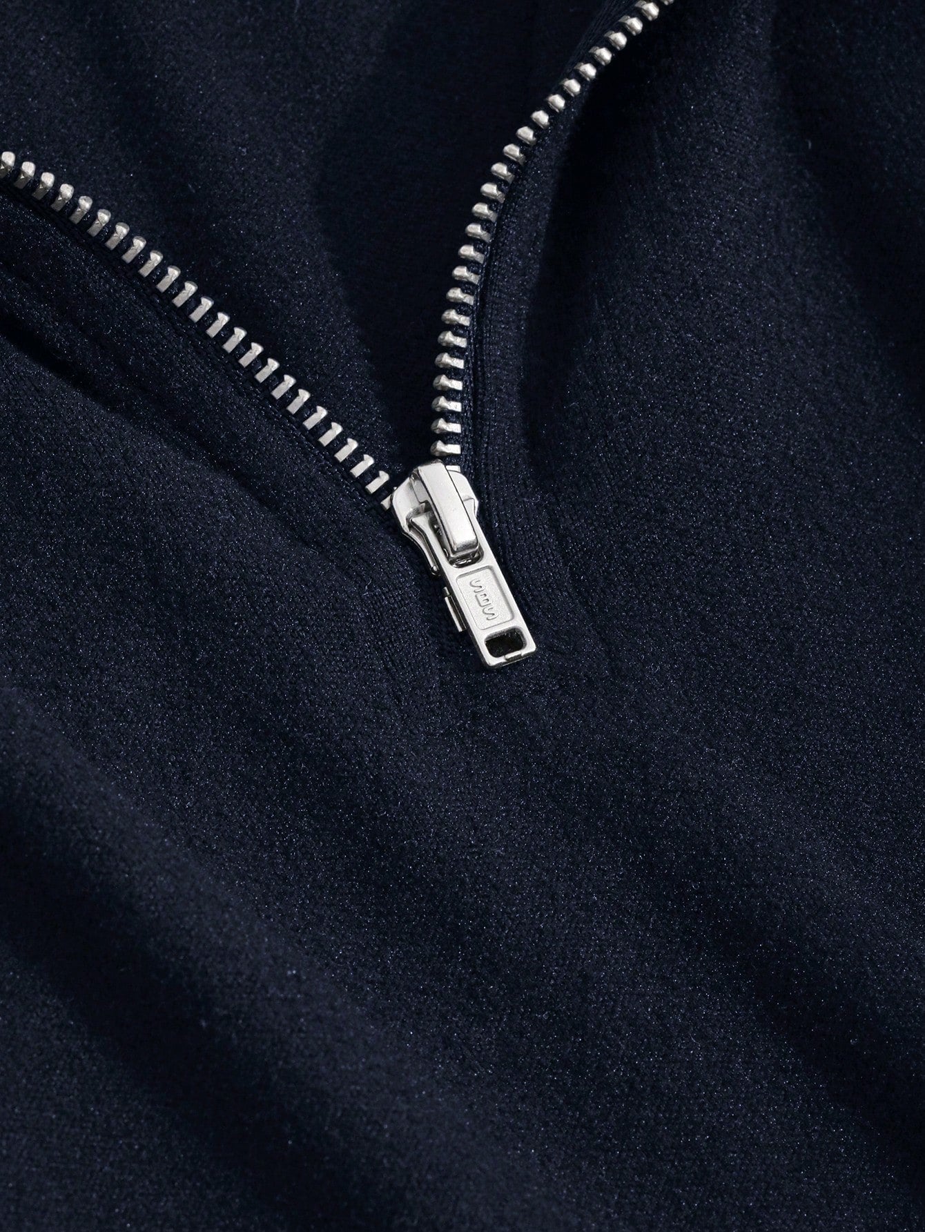 SHEIN DAZY Solid Half Zip Crop Tee Long Sleeve Women Tops