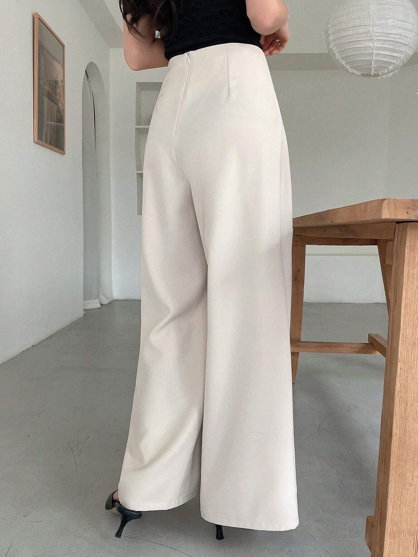  | SHEIN DAZY Women's Asymmetric Waist Wide Leg Pants | Pants | Shein | OneHub