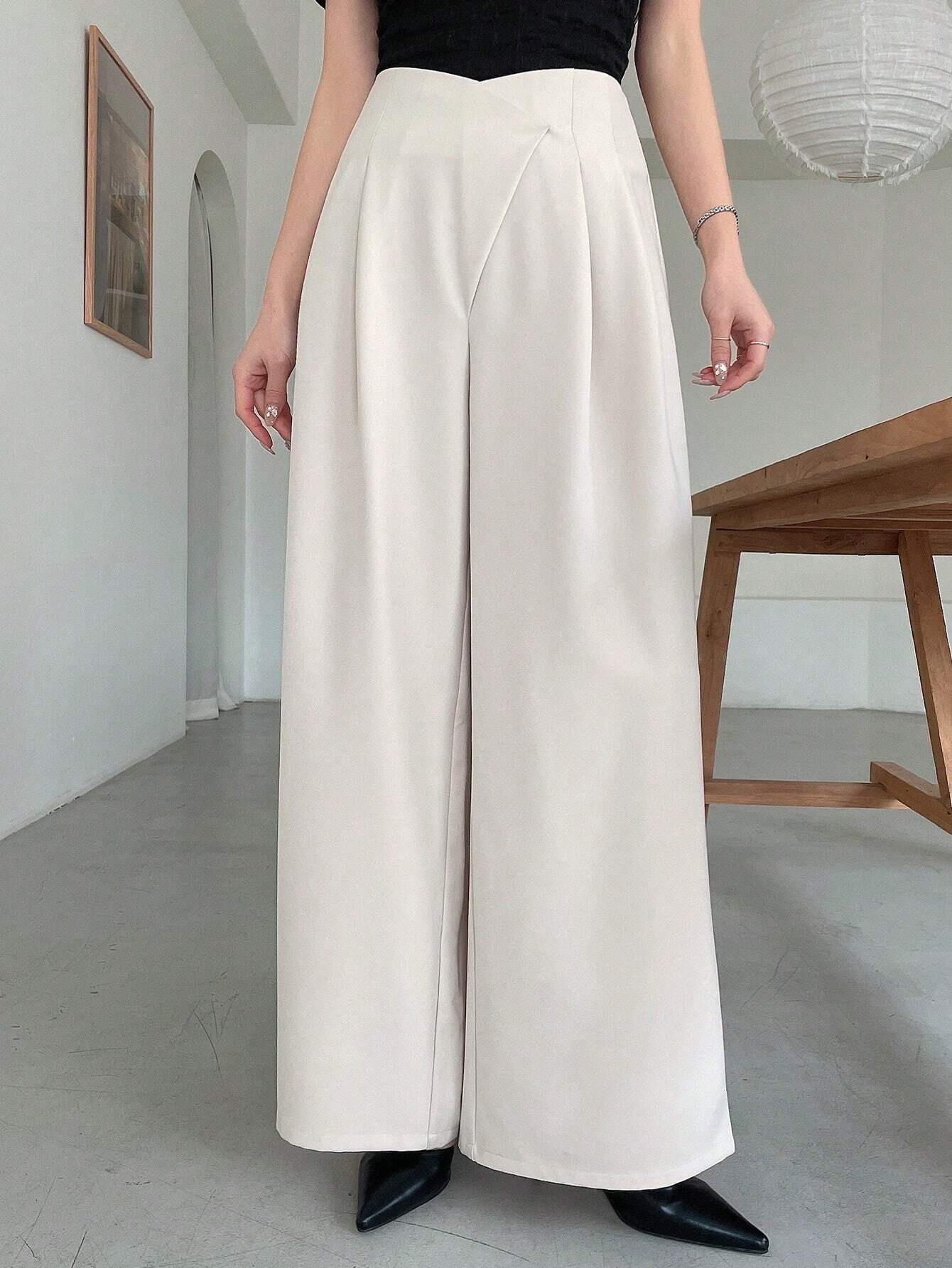  | SHEIN DAZY Women's Asymmetric Waist Wide Leg Pants | Pants | Shein | OneHub