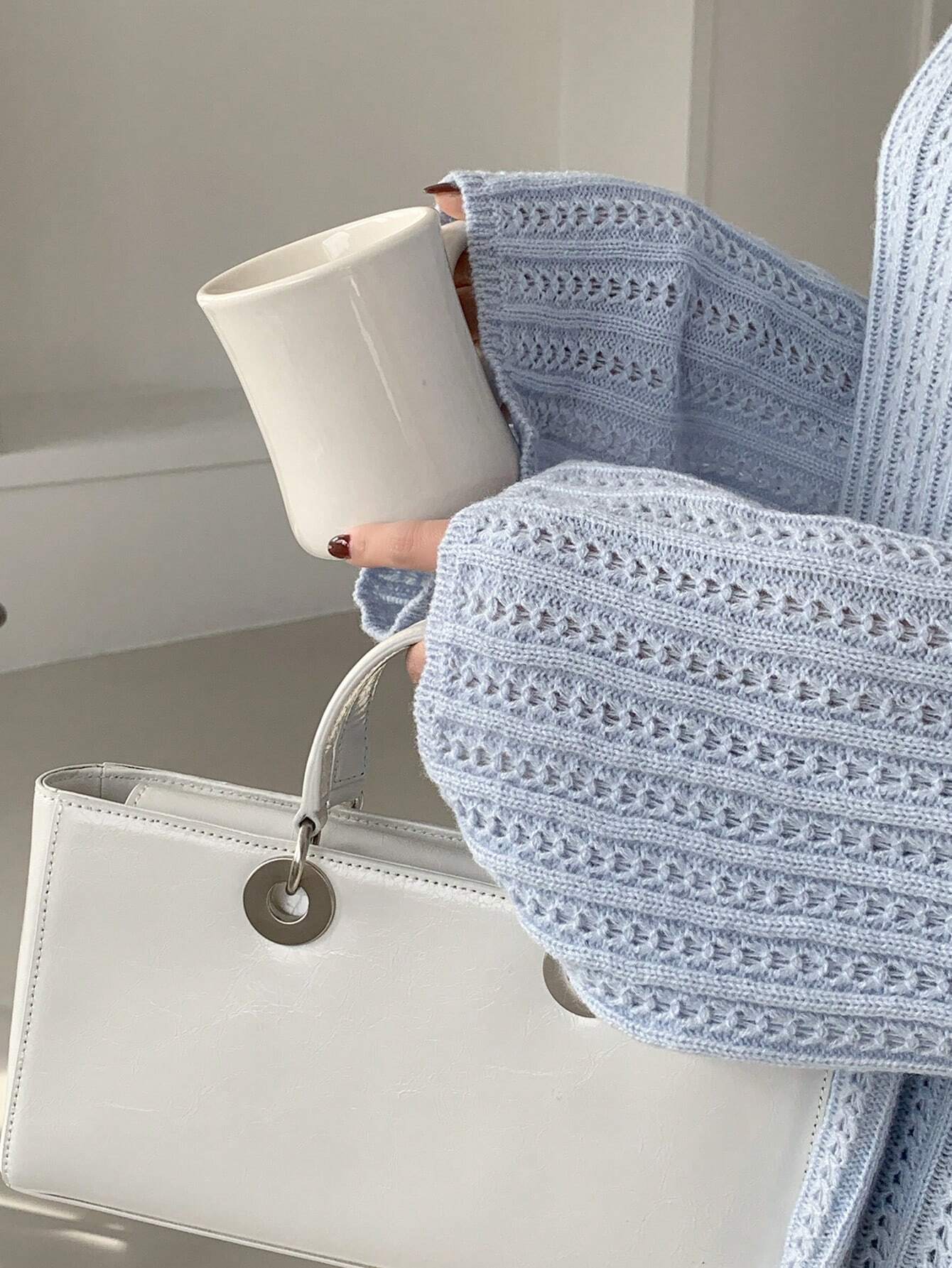  | SHEIN DAZY Women's Business Casual Solid Color Flare Sleeve Sweater | Sweater | Shein | OneHub