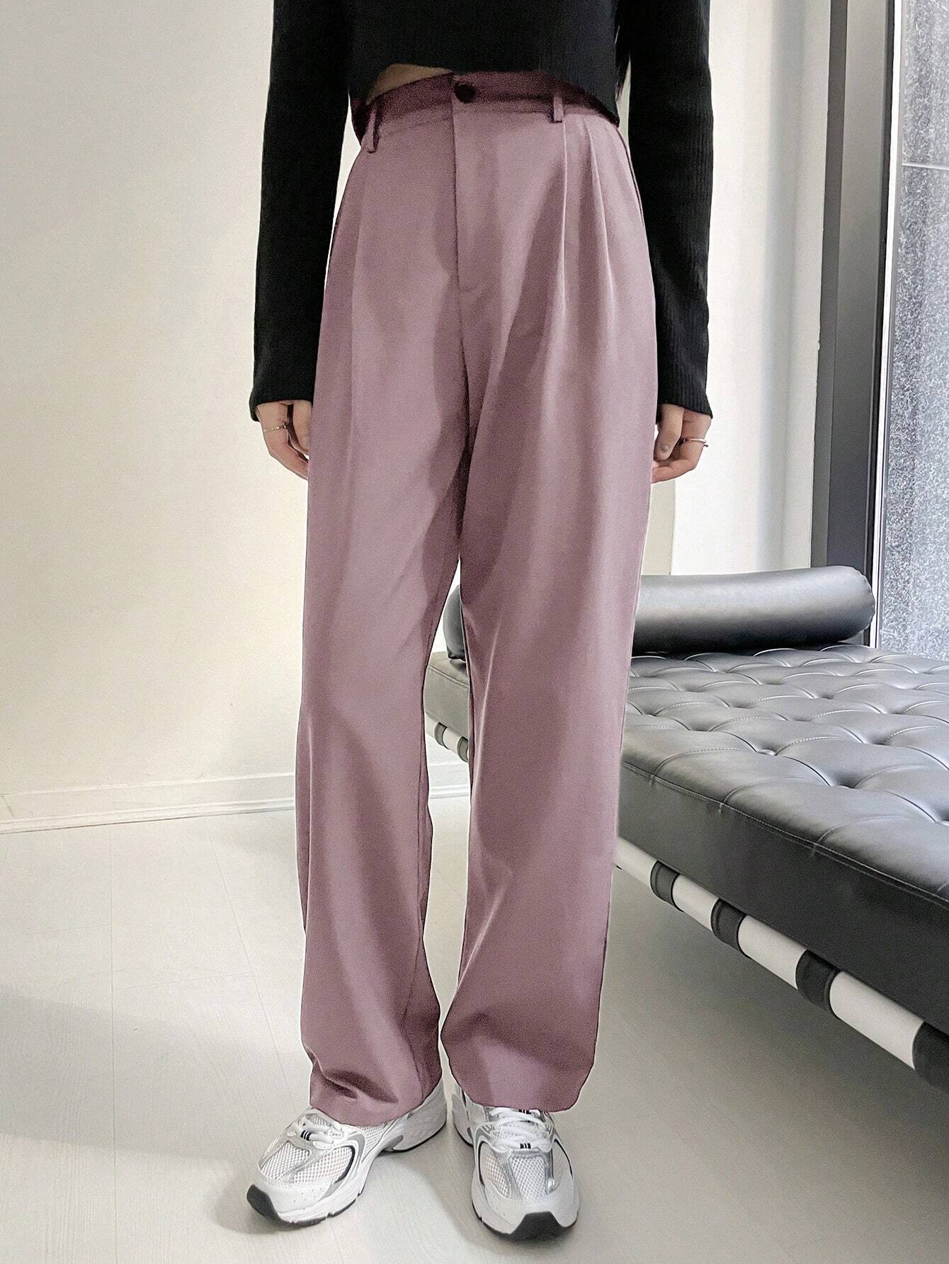  | SHEIN DAZY Women's Solid Color Simple Daily Regular Pants | Pants | Shein | OneHub