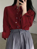  | SHEIN DAZY Women's Spring Solid Color Long Sleeve Shirt | Shirt | Shein | OneHub