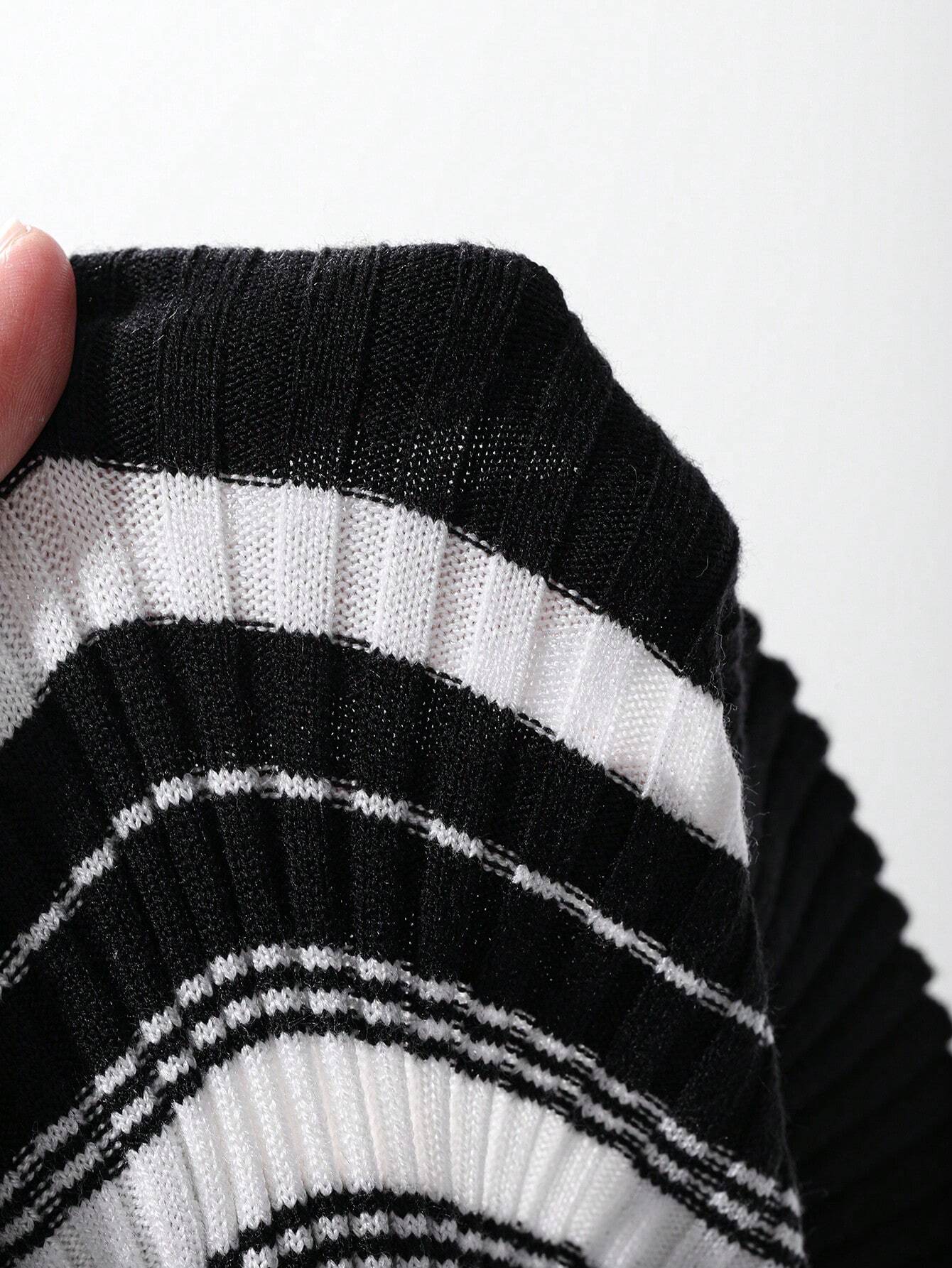  | SHEIN DAZY Women's Striped Collared Long Sleeve Business Casual Pullover Sweater,Fall Clothes | Sweater | Shein | OneHub