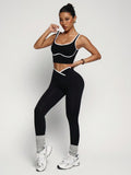 SHEIN Dewbera Women's Yoga Colorblock Seamless Sports Set