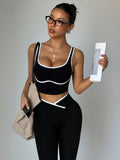 SHEIN Dewbera Women's Yoga Colorblock Seamless Sports Set
