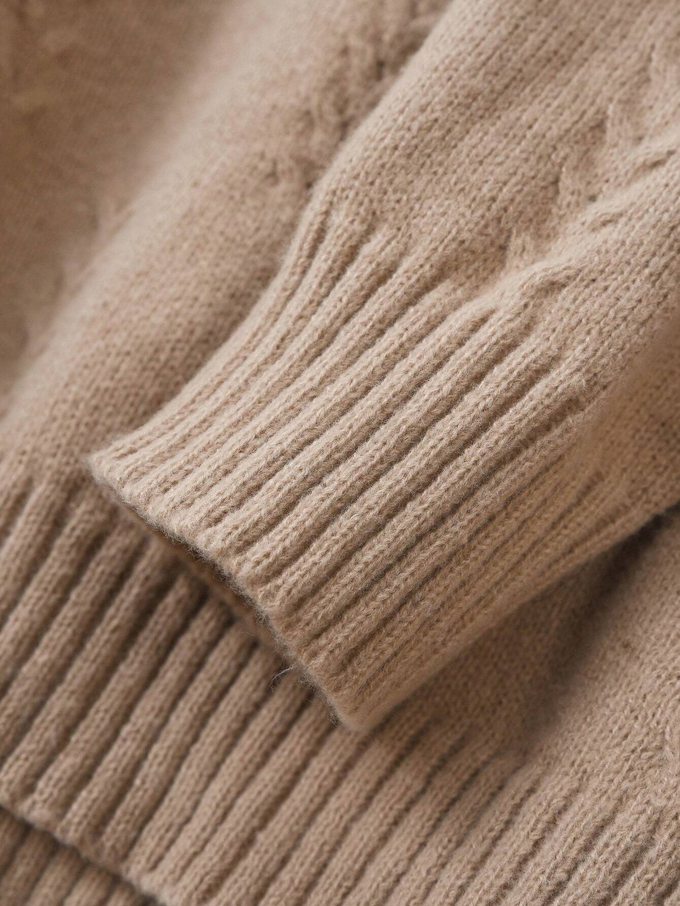  | SHEIN EMERY ROSE Women's V-Neck Cable Knit Long Sleeve Sweater | Sweater | Shein | OneHub