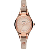  | Fossil Georgia Beige Leather Strap Rose Gold Dial Quartz Watch for Women - ES3262 | Watches | Fossil | OneHub