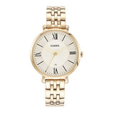 Fossil Jacqueline Gold Stainless Steel Gold Dial Quartz Watch for Women - ES3434