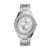 Fossil Stella Silver Stainless Steel Silver Dial Quartz Watch for Women - ES3588