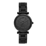  | Fossil Carlie Black Stainless Steel Black Dial Quartz Watch for Women - ES4488 | Watches | Fossil | OneHub