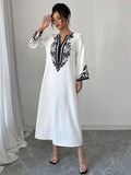  | SHEIN Elenzga Long Robe Dress For Women, New Arrival Fashion Loose Placement Print Ladies Robe | Dress | Shein | OneHub