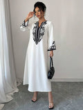  | SHEIN Elenzga Long Robe Dress For Women, New Arrival Fashion Loose Placement Print Ladies Robe | Dress | Shein | OneHub