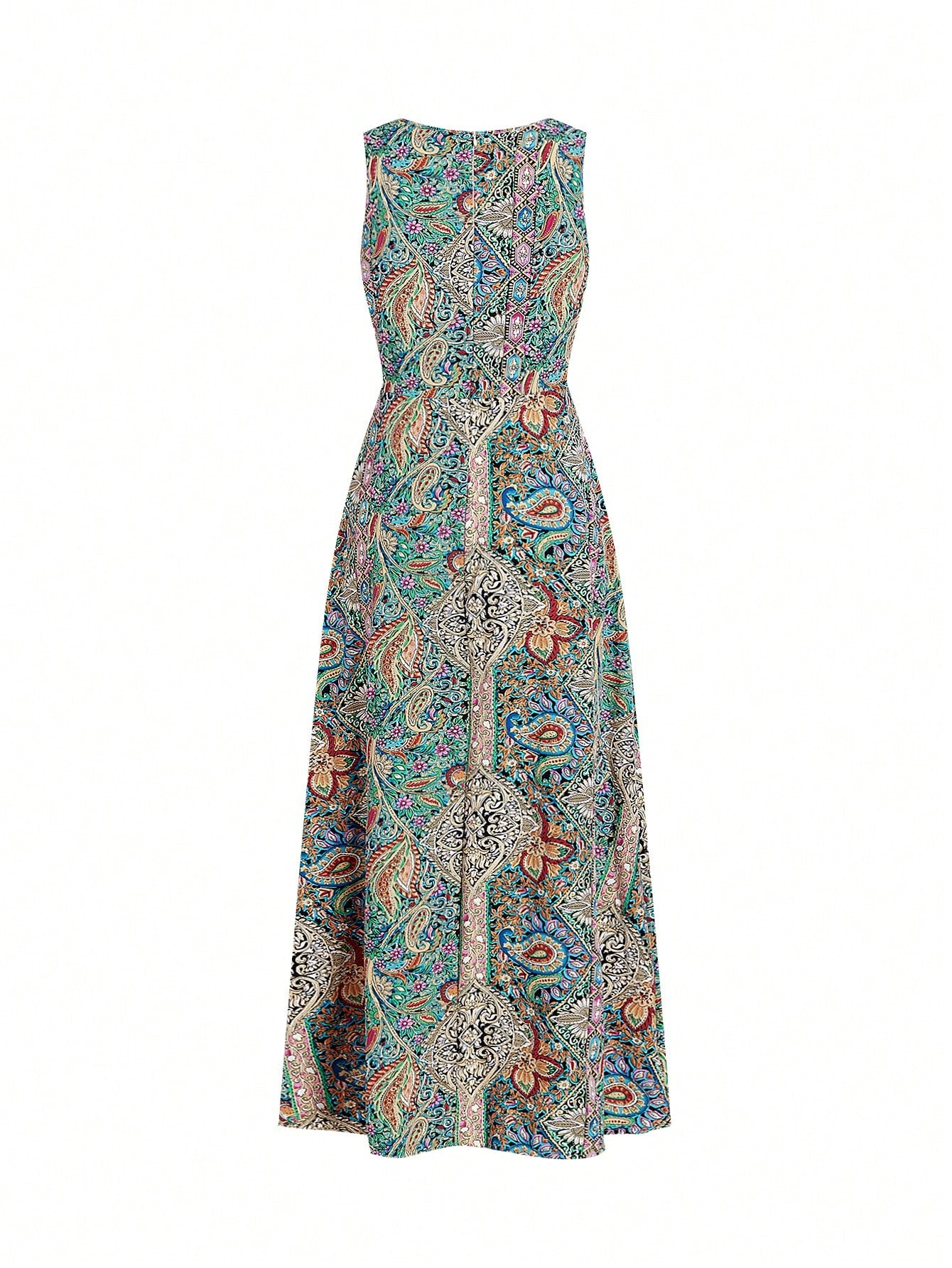  | SHEIN Ellevyn Women's Elegant Vacation Style Floral Print Front Cut-Out Round Neck Jumpsuit | Jumpsuit | Shein | OneHub