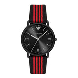  | EMPORIO ARMANI Kappa Black Nylon Strap Black Dial Quartz Watch for Men - AR11015 | Watches | Emporio Armani | OneHub