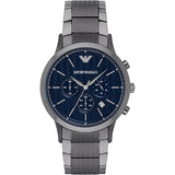 EMPORIO ARMANI Renato Gunmetal Stainless Steel Navy Blue Dial Chronograph Quartz Watch for Men - EMPORIO ARMANI AR2505