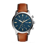  | Fossil Townsman Brown Leather Strap Blue Dial Chronograph Quartz Watch for Men - FS5279 | Watches | Fossil | OneHub