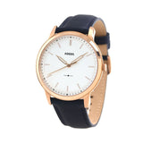 | Fossil Minimalist Blue Leather Strap White Dial Quartz Watch for Men - FS5371 | Watches | Fossil | OneHub