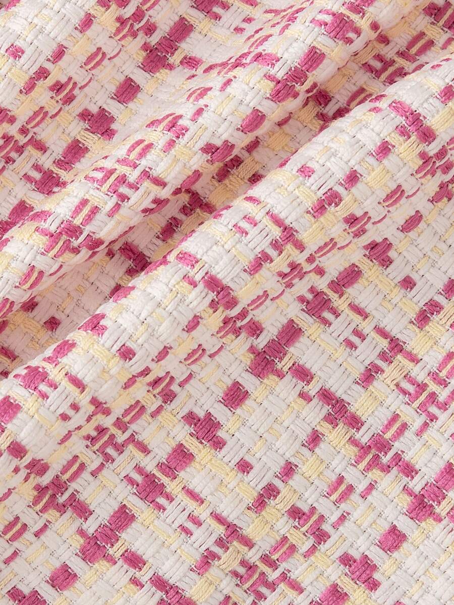  | SHEIN Baby Girl Cute Pink Plaid Lace Collar & Bowknot Dress With Beret Cap Outfit | Dress | Shein | OneHub