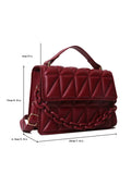  | SHEIN Fashion Solid Color Embossed Chain Decorated Handbag , Burgundy Bag, Bag, & New Year Ideal Gift | Bags | Shein | OneHub