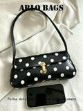  | SHEIN Fashionable Asymmetrical Polka Dot Flap Baguette Shoulder Bag | Bags | Shein | OneHub
