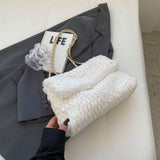  | SHEIN Fashionable Solid Color Furry Metal Chain Shoulder Bag | Bags | Shein | OneHub