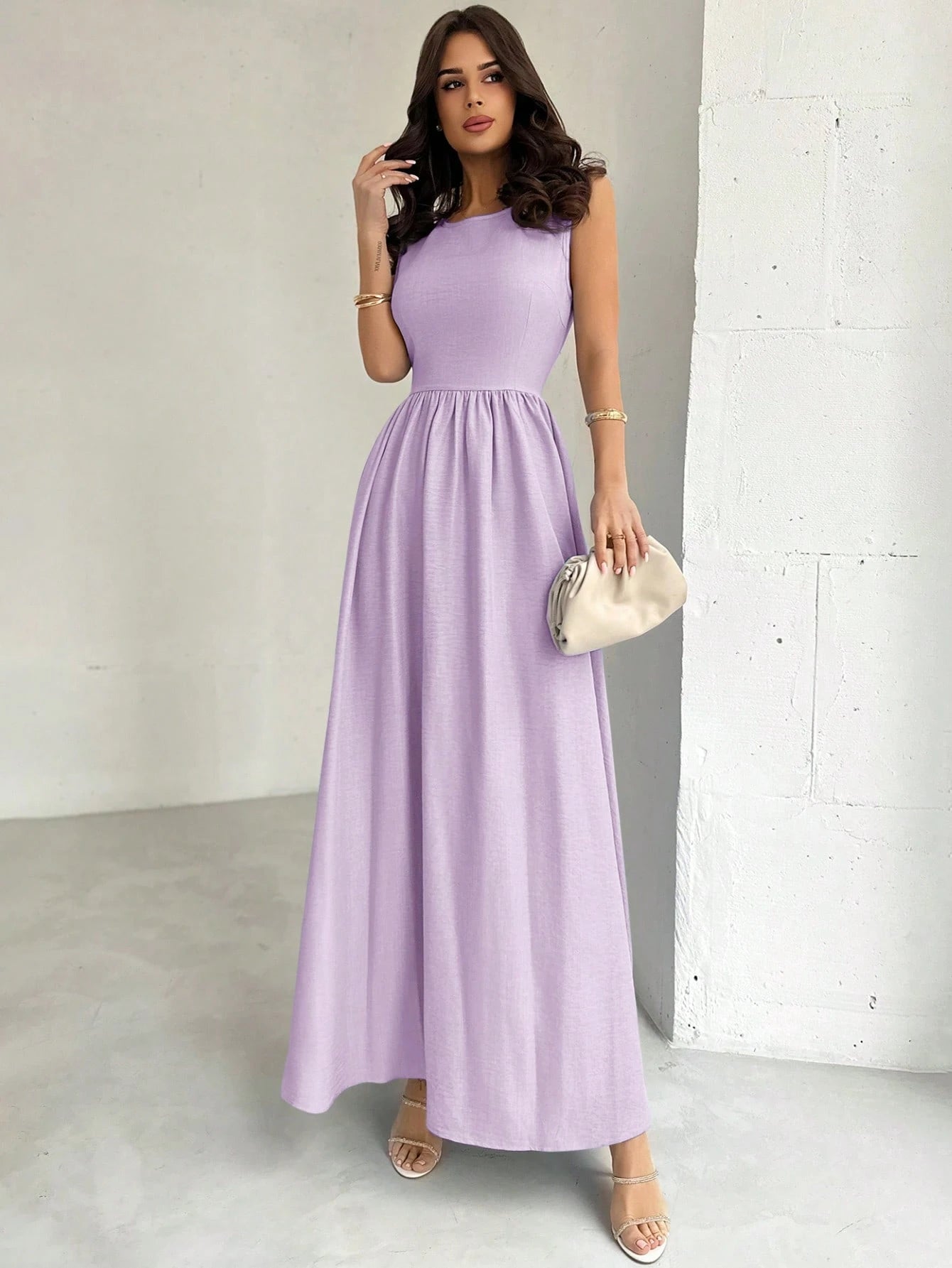 SHEIN Firerie Women's Cinched Waist A-Line Dress