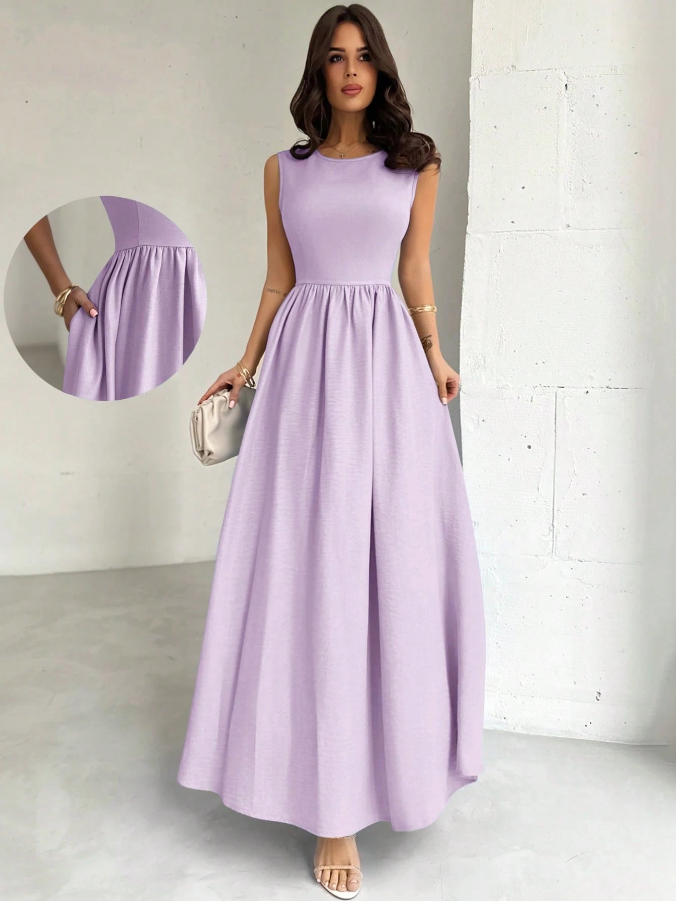 SHEIN Firerie Women's Cinched Waist A-Line Dress