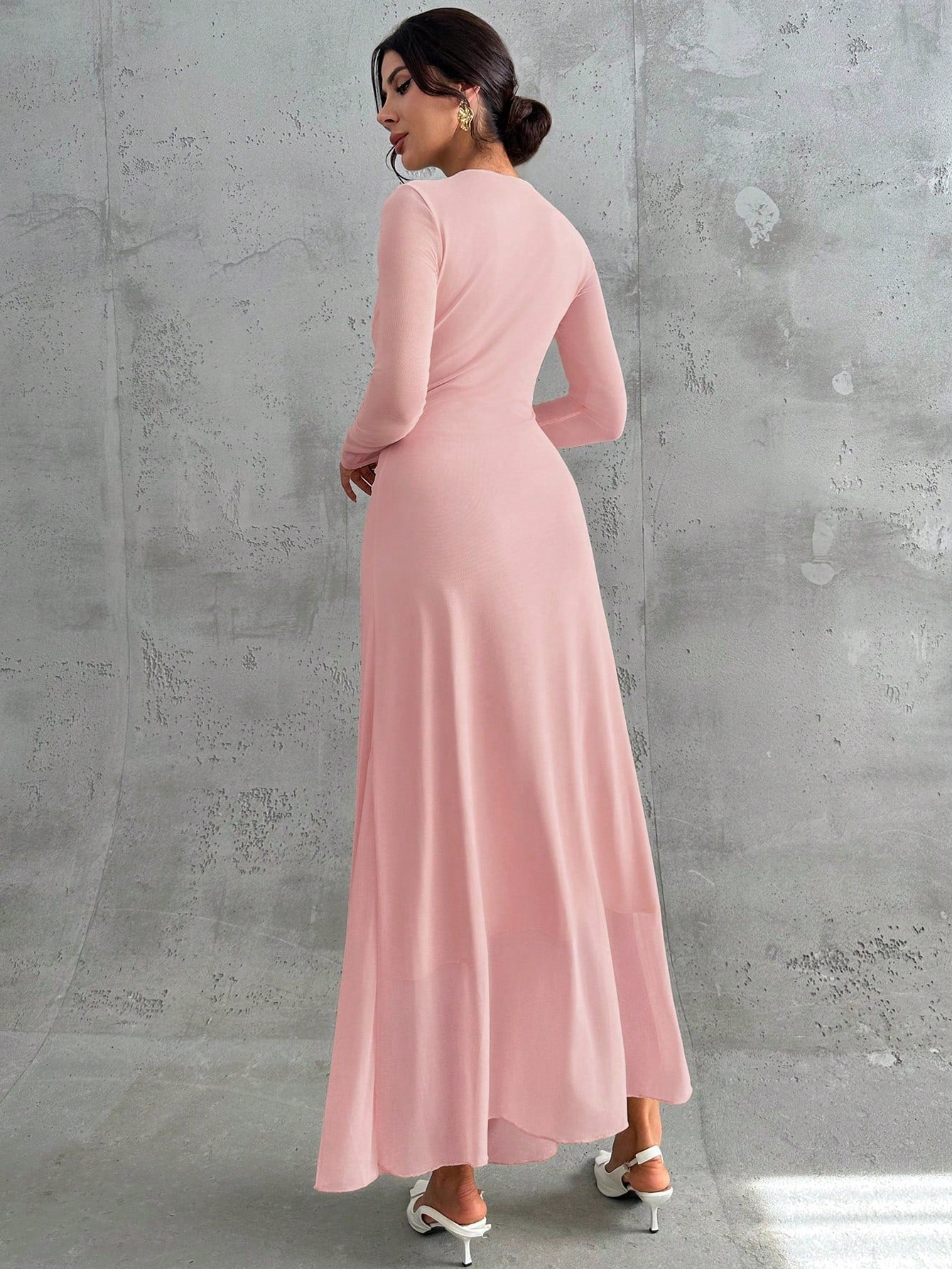 Shein Pale Pink A Line Dress SHEIN Firerie Women's Elegant Formal Office Commute Casual Shein Pale Pink A Line Dress SHEIN Firerie Women's Elegant Formal Office Commute Casual
