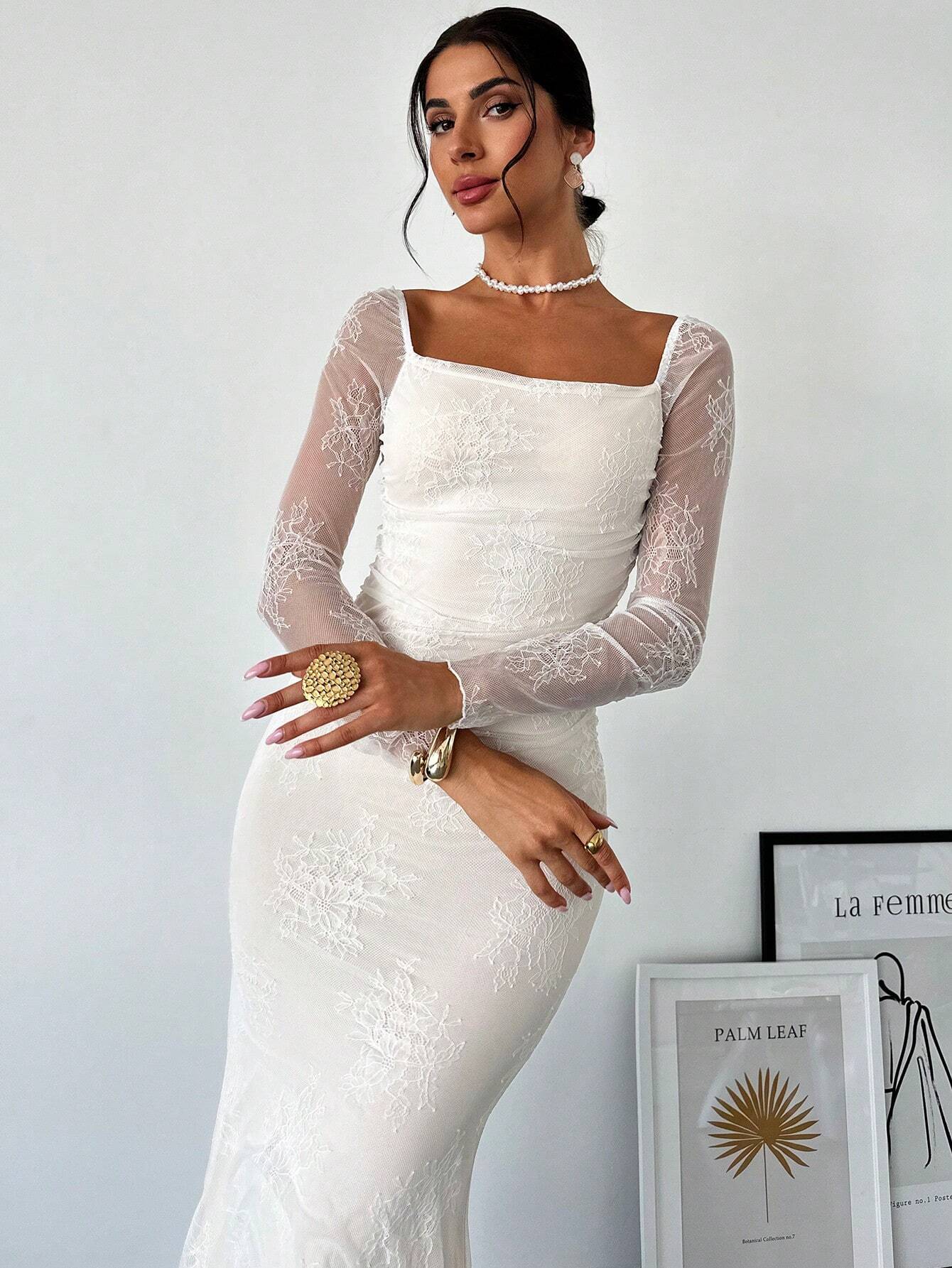 SHEIN Firerie Women's Elegant Romantic Date Wedding Cocktail Party Lac | Dress | OneHub SHEIN Firerie Women's Elegant Romantic Date Wedding Cocktail Party Lac | Dress | OneHub