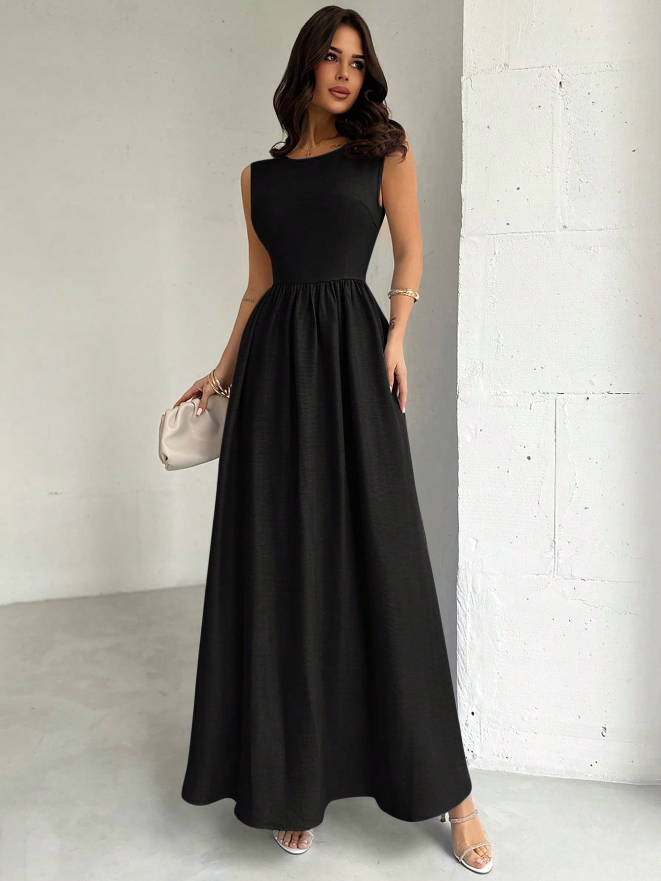 SHEIN Firerie Women's Fitted Waist A-Line Long Dress | Dress | OneHub SHEIN Firerie Women's Fitted Waist A-Line Long Dress | Dress | OneHub