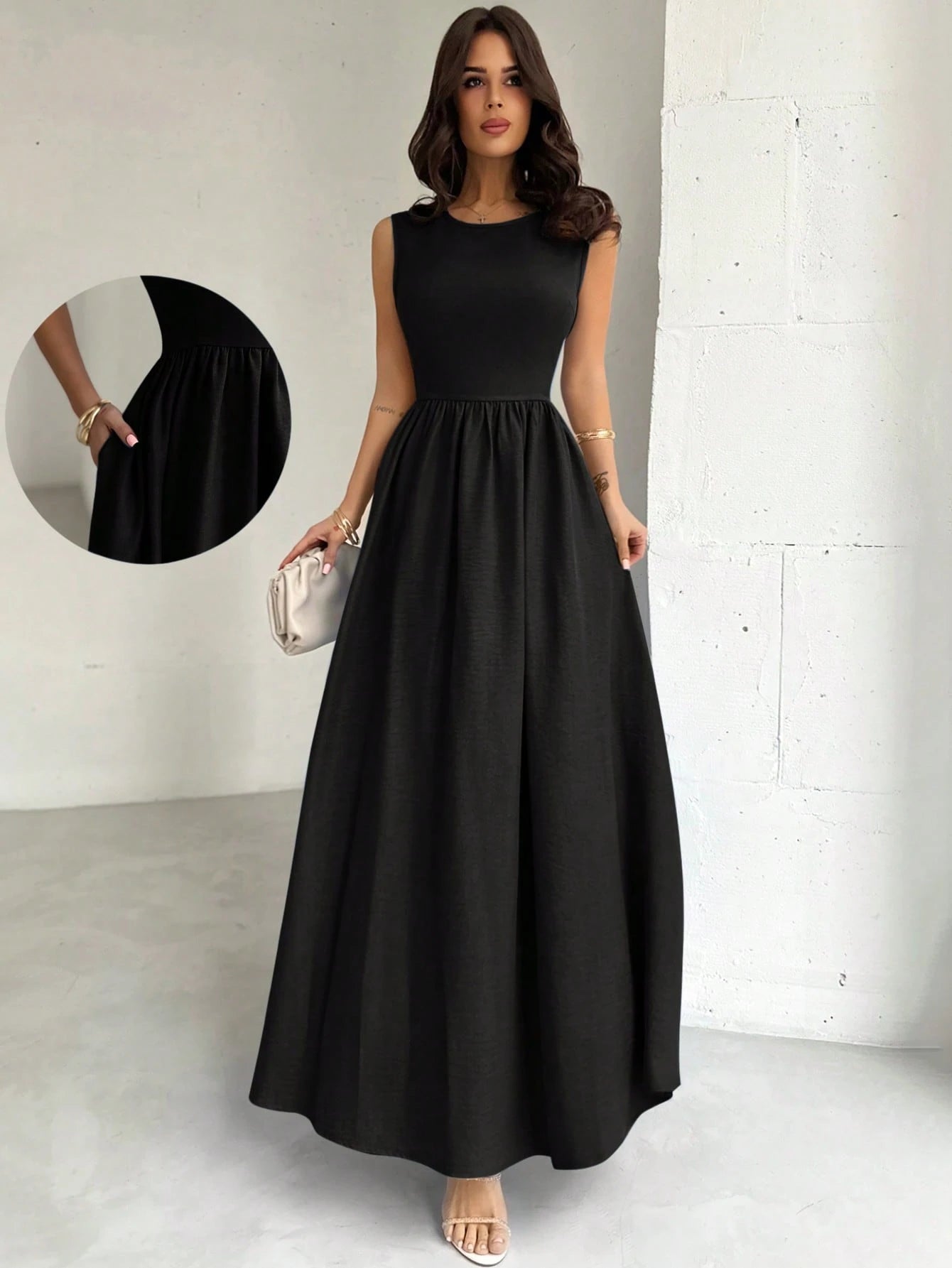 SHEIN Firerie Women's Fitted Waist A-Line Long Dress | Dress | OneHub SHEIN Firerie Women's Fitted Waist A-Line Long Dress | Dress | OneHub