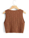  | SHEIN Flirla Cable Knit Sweater Vest | Top | Shein | OneHub