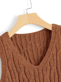  | SHEIN Flirla Cable Knit Sweater Vest | Top | Shein | OneHub
