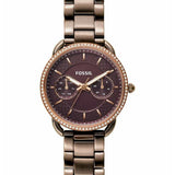 Fossil Tailor Multifunction Brown Stainless Steel Brown Dial Quartz Watch for Women - ES4258