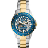 Fossil FB-01 Two-tone Stainless Steel Blue Dial Automatic Watch for Men - ME3191