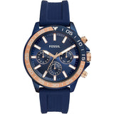  | Fossil Bannon Multifunction Blue Silicone Strap Blue Dial Chronograph Quartz Watch for Men - BQ2498 | Watches | Fossil | OneHub