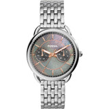 Fossil Tailor Silver Stainless Steel Mother of pearl Dial Quartz Watch for Women - ES3911