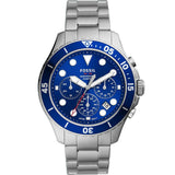  | Fossil FB-03 Silver Stainless Steel Blue Dial Chronograph Quartz Watch for Men - FS5724 | Watches | Fossil | OneHub