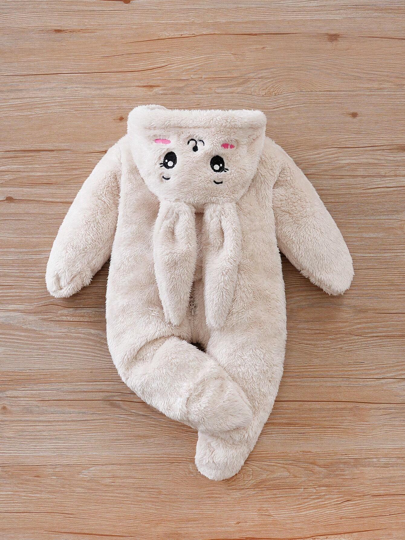  | SHEIN Long Sleeve Cute Cartoon Animal Embroidery Bag Hand Foot One-Piece Pants For Autumn And Winter | Dress | Shein | OneHub