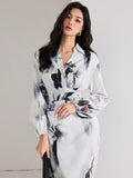  | SHEIN Heiryn Women's Fall Elegant Floral Print Lantern Sleeve Long Dress | Dress | Shein | OneHub