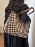  | SHEIN Houndstooth Pattern Large Tote Bag For Women | Bags | Shein | OneHub