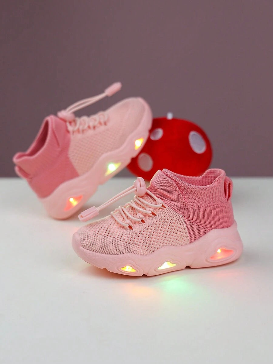  | SHEIN Infant Striped High Top Breathable & Soft Shoe Upper, Comfortable Lining, With LED Light Sole, Versatile Sneakers For All Seasons | Bags | Shein | OneHub