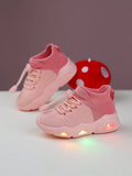  | SHEIN Infant Striped High Top Breathable & Soft Shoe Upper, Comfortable Lining, With LED Light Sole, Versatile Sneakers For All Seasons | Bags | Shein | OneHub