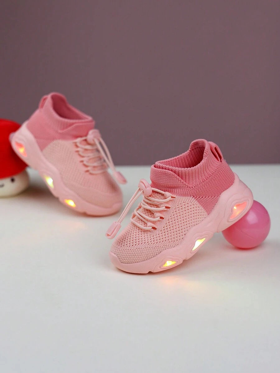  | SHEIN Infant Striped High Top Breathable & Soft Shoe Upper, Comfortable Lining, With LED Light Sole, Versatile Sneakers For All Seasons | Bags | Shein | OneHub