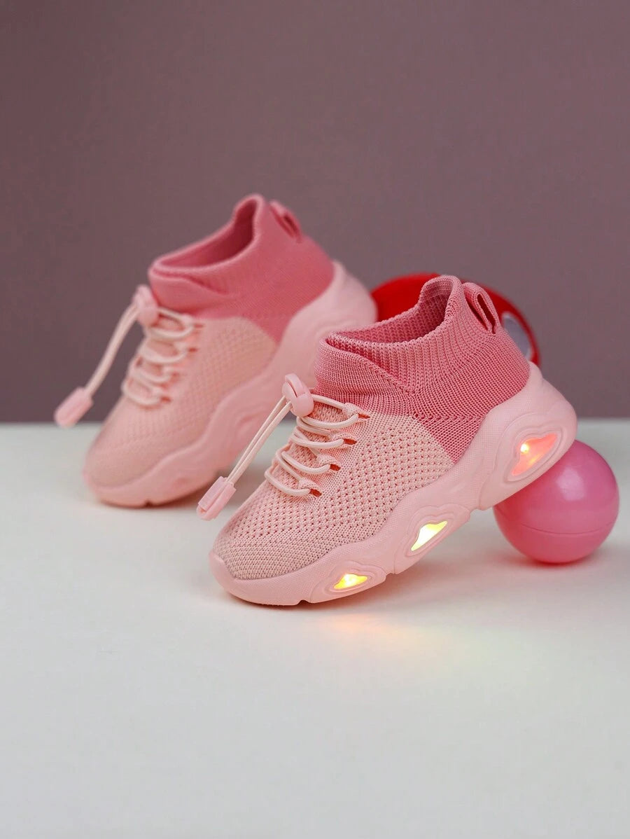  | SHEIN Infant Striped High Top Breathable & Soft Shoe Upper, Comfortable Lining, With LED Light Sole, Versatile Sneakers For All Seasons | Bags | Shein | OneHub