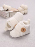 SHEIN Infant & Toddler Cute & Stylish Outdoor Button Design Flat Shoes