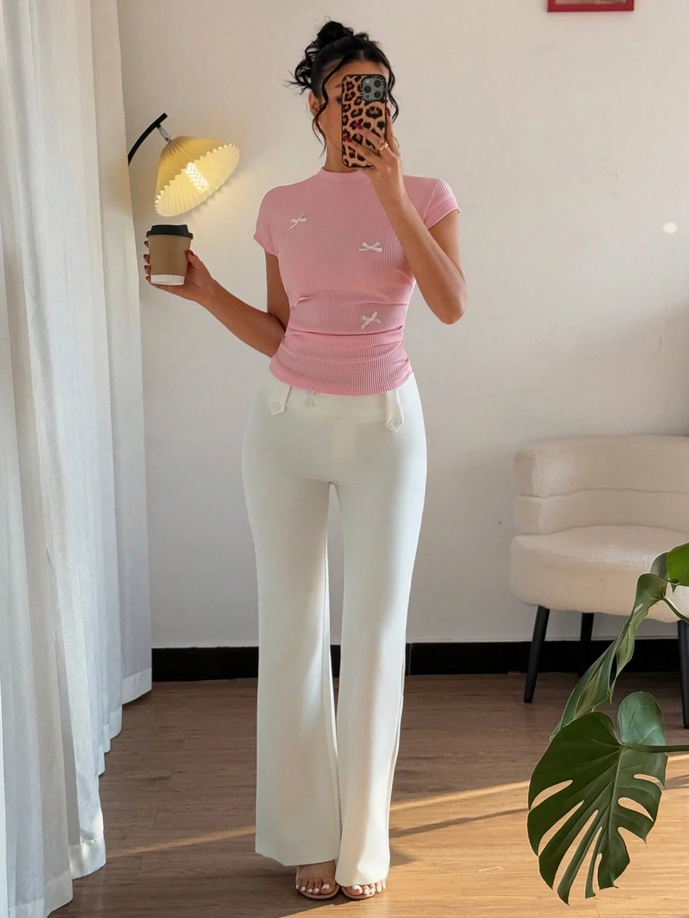  | SHEIN Islaluna Fashionable & Versatile French Pleated Bow Knot Short Sleeve Blouse | Shirt | Shein | OneHub