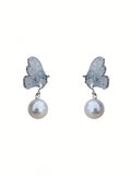  | SHEIN Korean Elegant Pearl Flower Vintage Stud Earrings, Niche Personalized Versatile Jewelry Accessories | Earrings | Shein | OneHub