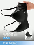 SHEIN LUVLETTE Dream Curve Air Wireless Seamless Breathable Sheer T-Shirt Plunge No Show Underwear Black Airy Sticky Basic SizeFreedom Bra Also Suitable For Teen Girl & Young & Kid